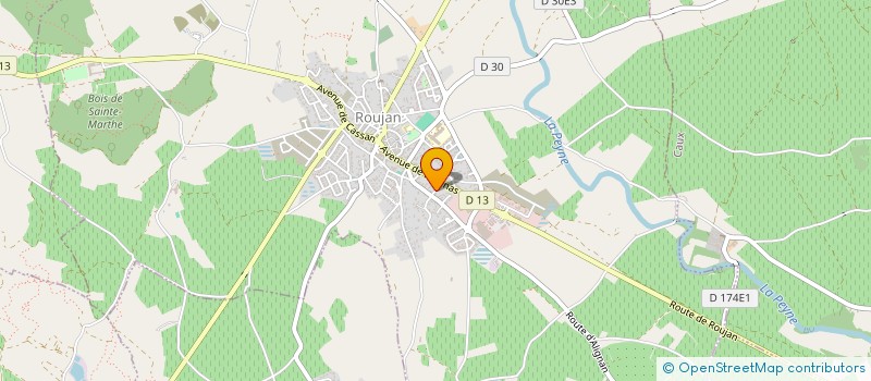 localisation de l'entreprise LES ARBOUNIERES  ROUJAN