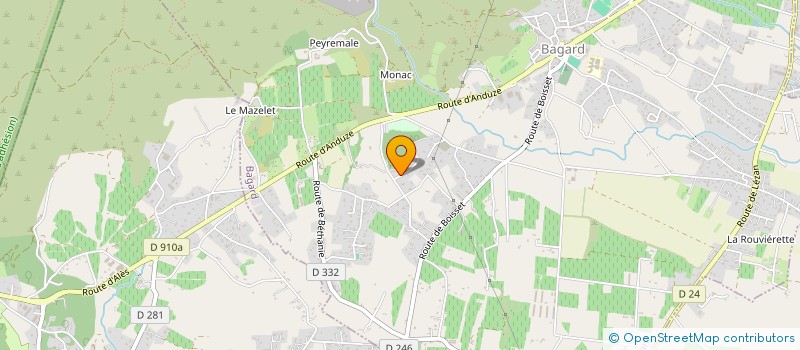 localisation de l'entreprise LES ARBOUSIERS  BAGARD