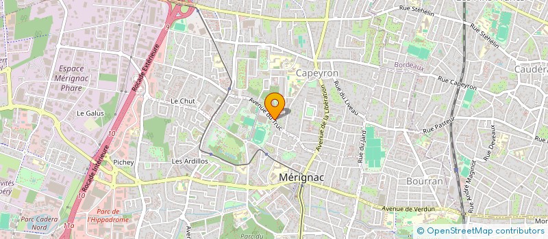 localisation de l'entreprise LES ARBUSTES  MERIGNAC