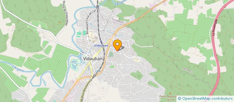 localisation de l'entreprise LES ARCADES  VIDAUBAN