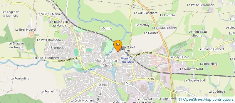 localisation de l'entreprise LES ARCADES à MONTFORT-SUR-MEU