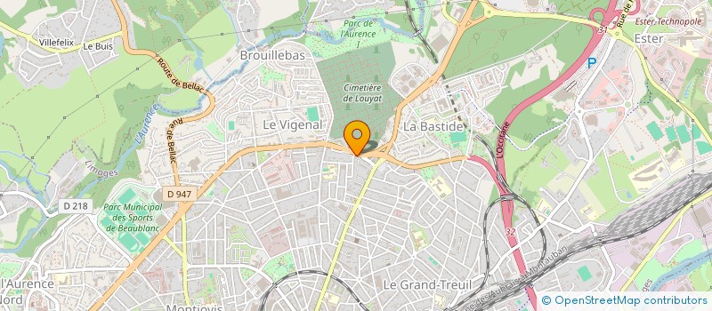 localisation de l'entreprise LES ARCADES87  LIMOGES