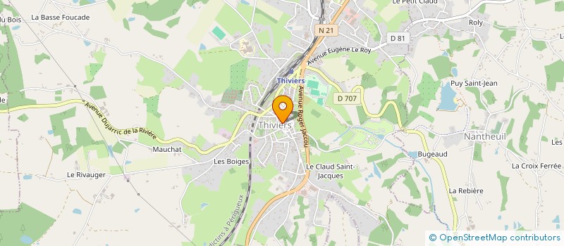 localisation de l'entreprise LES ARCANES DE SILENE  THIVIERS