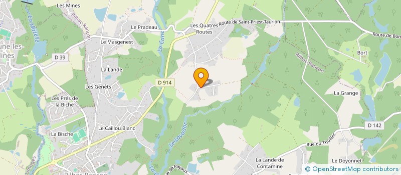 localisation de l'entreprise LES ARCES  RILHAC-RANCON