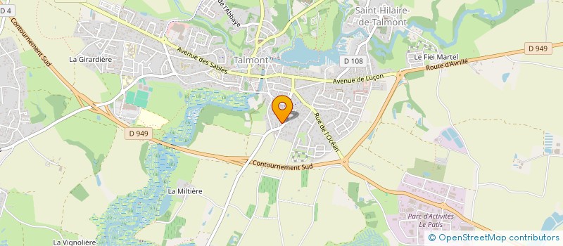 localisation de l'entreprise LES ARCETTES  TALMONT-SAINT-HILAIRE