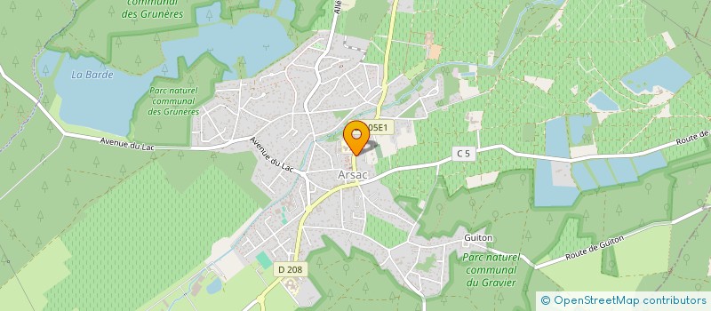 localisation de l'entreprise LES ARCHERS D'ARSAC  ARSAC