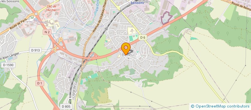 localisation de l'entreprise LES ARCHERS DE BEAUREGARD  BELLEU