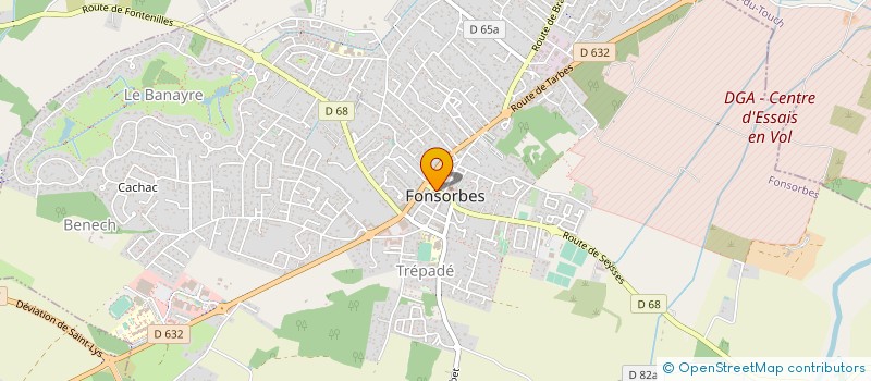 localisation de l'entreprise LES ARCHERS DE FONSORBES  FONSORBES