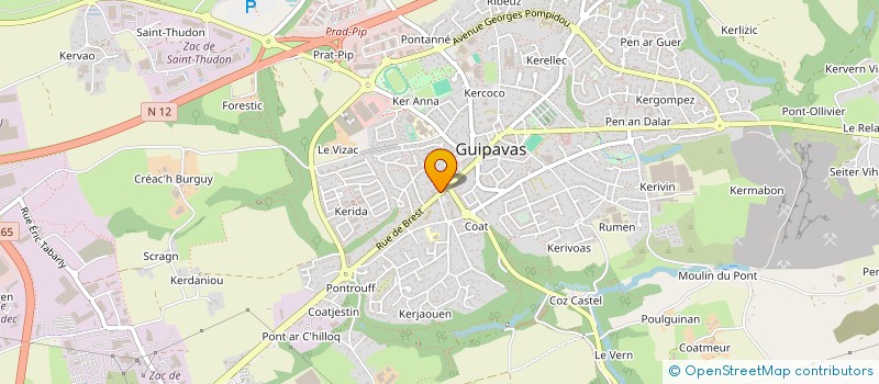 localisation de l'entreprise LES ARCHERS DE GUIPAVAS  GUIPAVAS