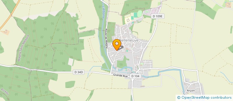 localisation de l'entreprise LES ARCHERS DE L'ALBANE  BELLENEUVE
