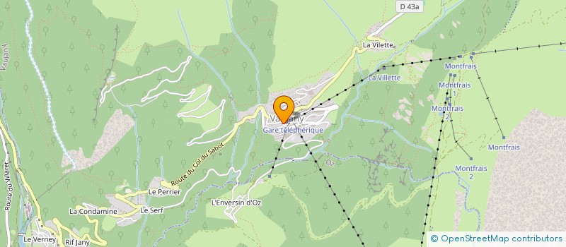 localisation de l'entreprise LES ARCHERS DE L'OISANS  ALLEMOND