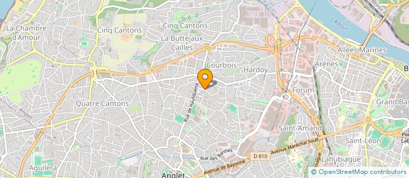 localisation de l'entreprise LES ARCHERS DE LA HUMADE à BIARRITZ