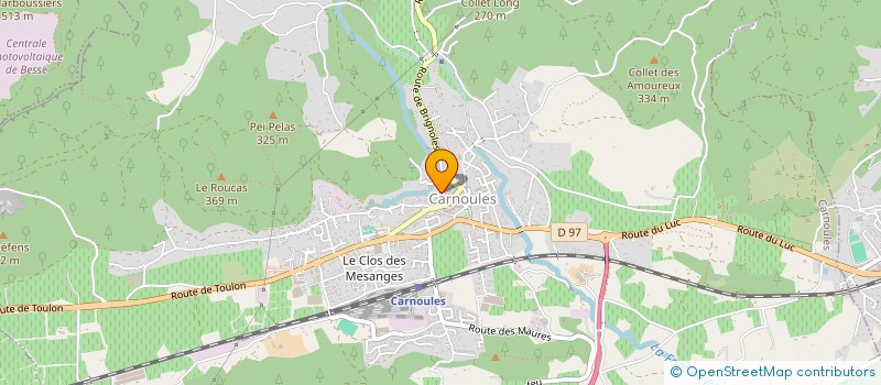 localisation de l'entreprise LES ARCHERS DE PIERREFEU à CARNOULES