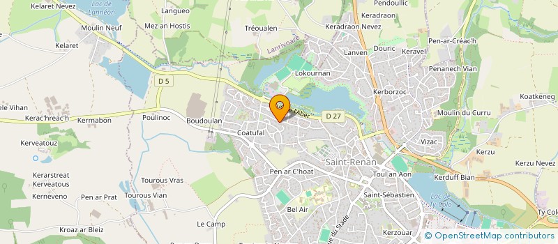 localisation de l'entreprise LES ARCHERS DE RONAN à SAINT-RENAN