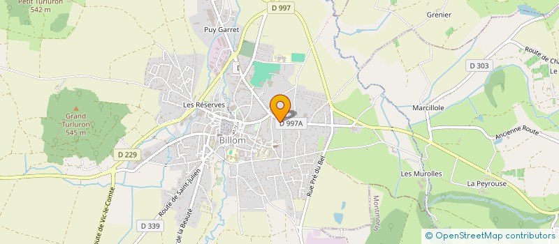 localisation de l'entreprise LES ARCHERS DE SAINT LOUP  BILLOM