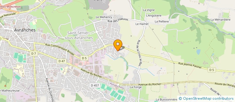 localisation de l'entreprise LES ARCHERS DES ABRINCATES  SAINT-SENIER-SOUS-AVRANCHES