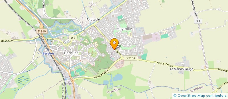 localisation de l'entreprise LES ARCHERS DES FLANDRES  BERGUES