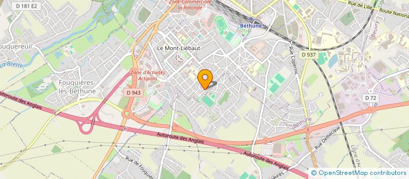 localisation de l'entreprise LES ARCHERS DU BEFFROI à BETHUNE