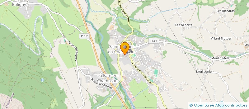 localisation de l'entreprise LES ARCHERS DU CHAMPSAUR VALGAUDEMAR  SAINT-BONNET-EN-CHAMPSAUR