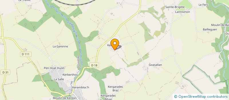 localisation de l'entreprise LES ARCHERS DU LOUP  SAINT-THEGONNEC LOC-EGUINER