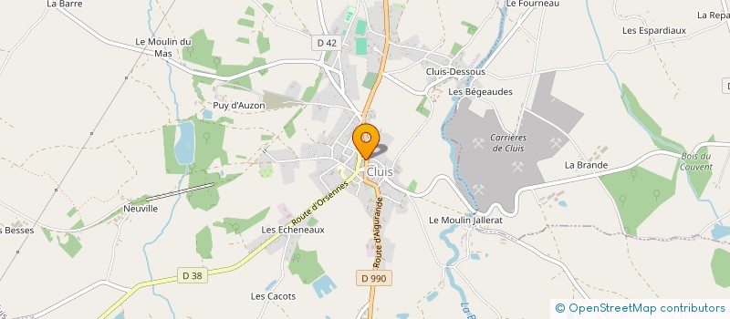 localisation de l'entreprise LES ARCHERS DU LUMA à CLUIS