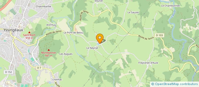localisation de l'entreprise LES ARCHERS DU PAYS DES SUCS à YSSINGEAUX