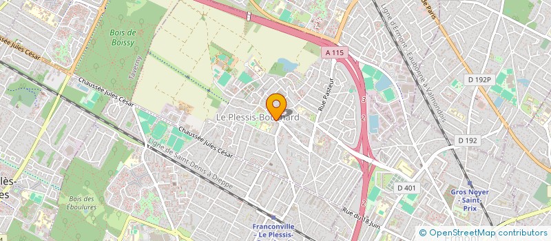 localisation de l'entreprise LES ARCHERS DU PLESSIS BOUCHARD  LE PLESSIS-BOUCHARD