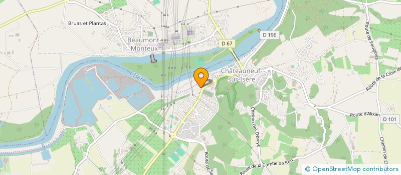 localisation de l'entreprise LES ARCHERS DU TIR INSTINCTIF  CHATEAUNEUF-SUR-ISERE