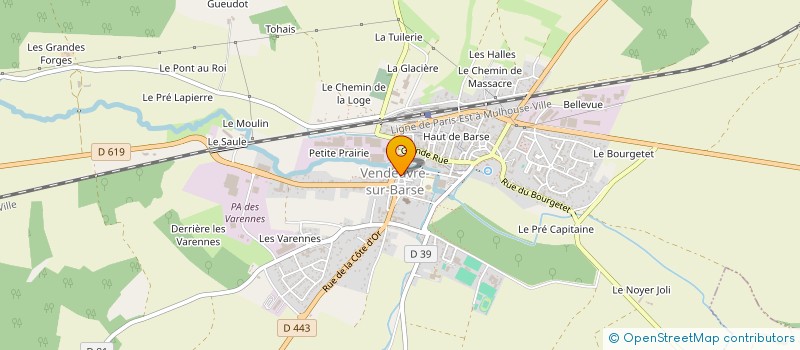 localisation de l'entreprise LES ARCHERS DU VAL DE BARSE à VENDEUVRE-SUR-BARSE
