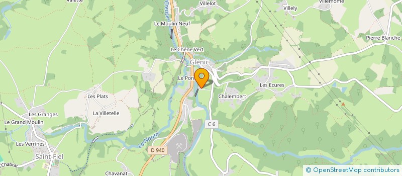 localisation de l'entreprise LES ARCHERS DU VAL DE CREUSE à GLENIC
