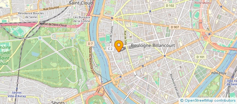 localisation de l'entreprise LES ARCHES B à BOULOGNE-BILLANCOURT