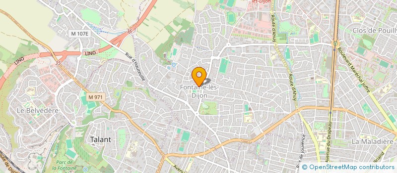 localisation de l'entreprise LES ARCHETS DE L'AUXOIS MORVAN DE FONTAINE-LES-DIJON  FONTAINE-LES-DIJON