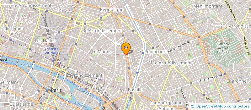 localisation de l'entreprise LES ARCHITECTEURS à PARIS