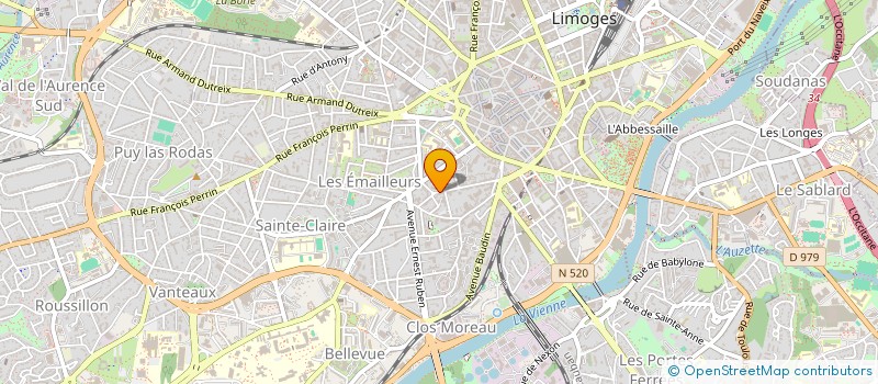 localisation de l'entreprise LES ARCIES à LIMOGES