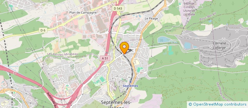 localisation de l'entreprise LES ARCS à SEPTEMES-LES-VALLONS