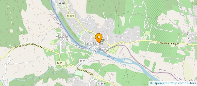 localisation de l'entreprise LES ARDE'CHOUX à SAINT-MARTIN-D'ARDECHE