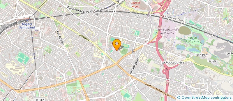 localisation de l'entreprise LES ARENES 27 à ANGERS