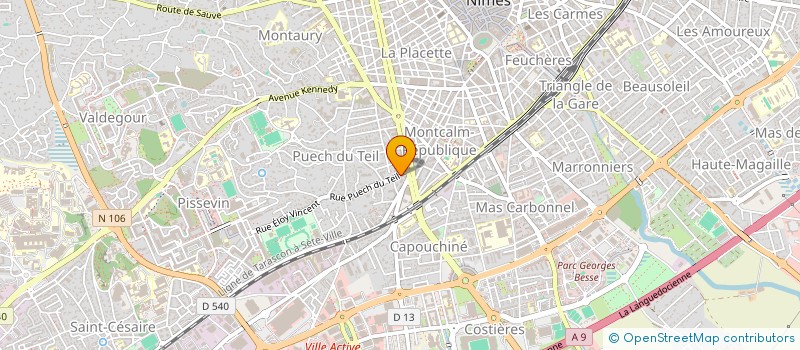 localisation de l'entreprise LES ARENOISES  NIMES