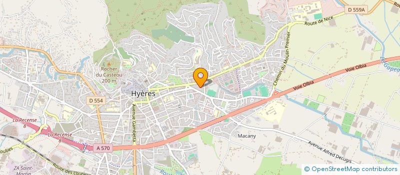 localisation de l'entreprise LES ARGANIERS à HYERES