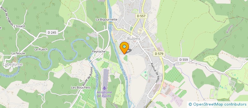 localisation de l'entreprise LES ARGONAUTES à RUOMS