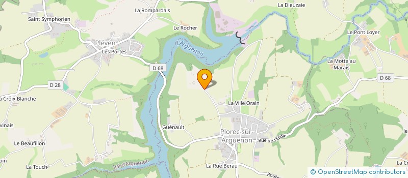localisation de l'entreprise LES ARGUENAUTES  PLOREC-SUR-ARGUENON