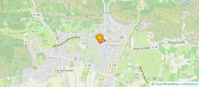 localisation de l'entreprise LES ARNELLES SAINTOISES à MAUSSANE-LES-ALPILLES