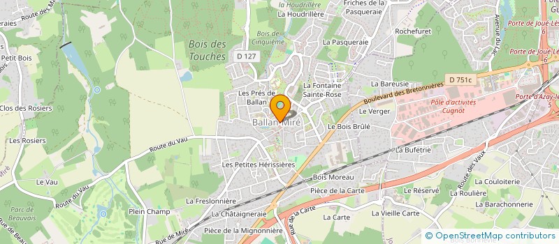 localisation de l'entreprise LES AROMES EN BOUTEILLE  BALLAN MIRE