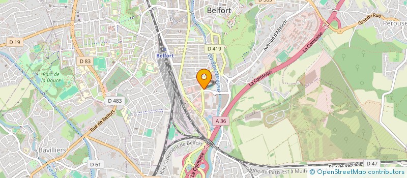 localisation de l'entreprise LES ARPENTEURS  BELFORT