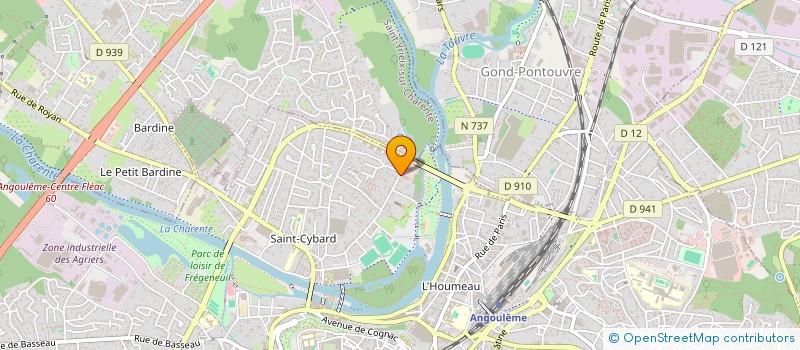 localisation de l'entreprise LES ARPENTS VERTS à ANGOULEME
