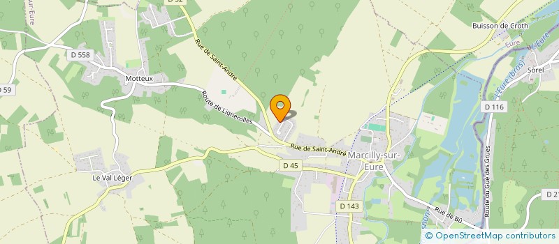 localisation de l'entreprise LES ARPENTS VERTS  MARCILLY-SUR-EURE