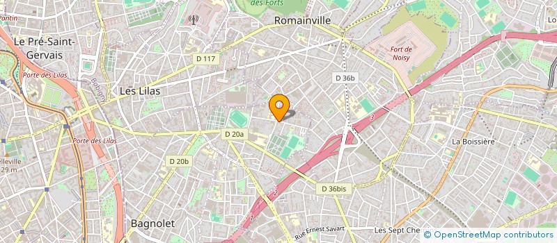 localisation de l'entreprise LES ARTIENS à BAGNOLET