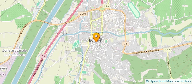 localisation de l'entreprise LES ARTISANS à BOLLENE