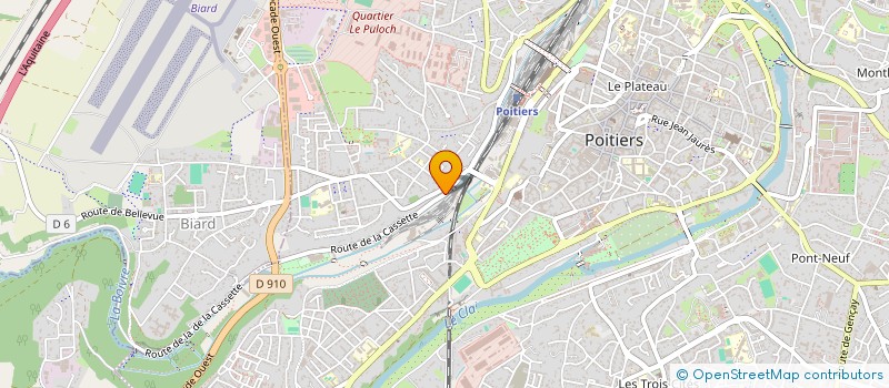 localisation de l'entreprise LES ARTISANS 4-20-12 à POITIERS