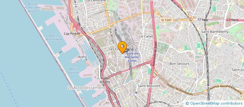 localisation de l'entreprise LES ARTISANS ASSOCIES DU SUD à MARSEILLE